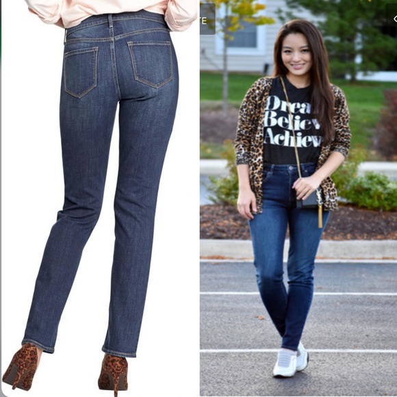 Old Navy Denim - Old Navy dark wash Sweatheart straight jeans 12L